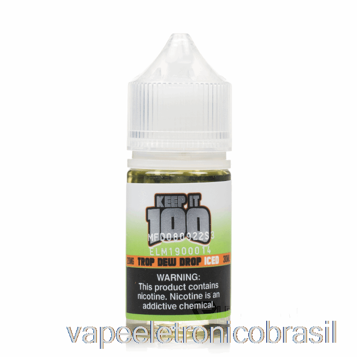 Vape Recarregável Iced Trop Dew Drop - Keep It 100 Sais - 30ml 30mg